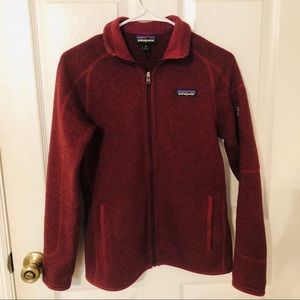Burgundy Patagonia Fleece Jacket